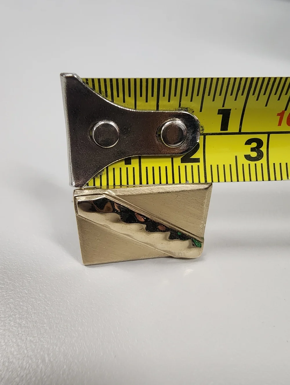 Gold-Tone Rectangular Men’s Cufflinks Diagonal Textured Accent Formal Retro